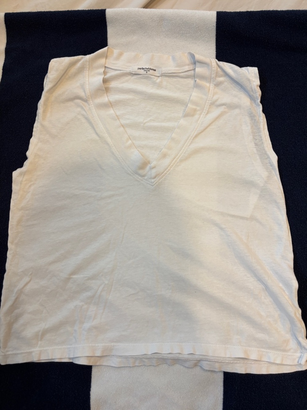 perfectwhitetee White V-Neck Tank Top
